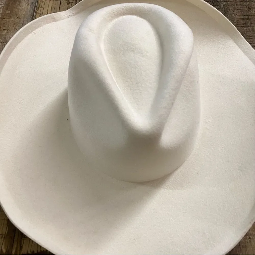 Lack Of Color Melodic Fedora Ivory White Wide-Brimmed Hat Revolve As Is